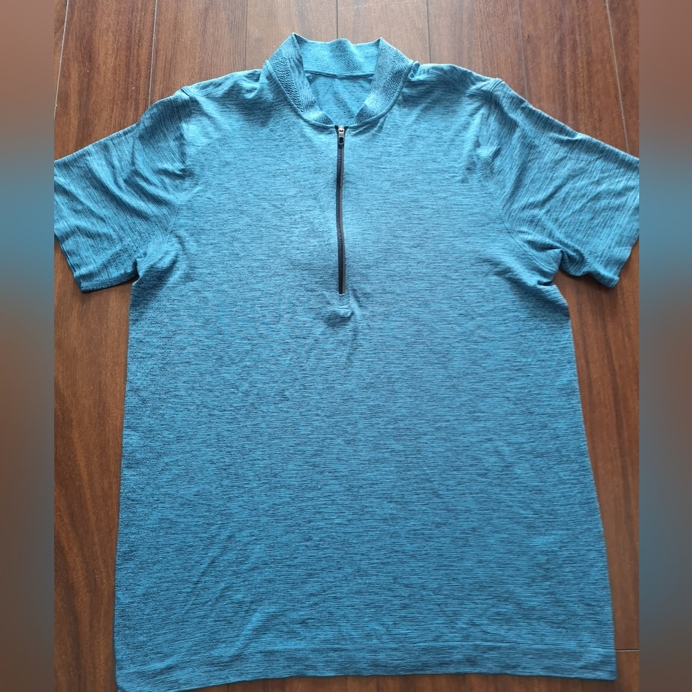 MLululemon Men 1/4 Zip Up Green Shirts